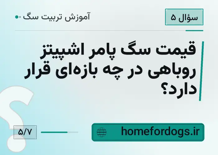 قیمت سگ پامر اشپیتز روباهی در چه بازه‌ای قرار دارد؟