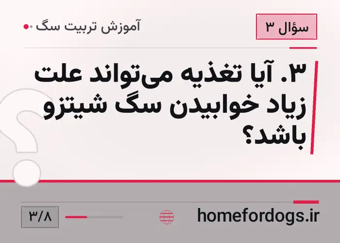 ۳. آیا تغذیه می‌تواند علت زیاد خوابیدن سگ شیتزو باشد؟