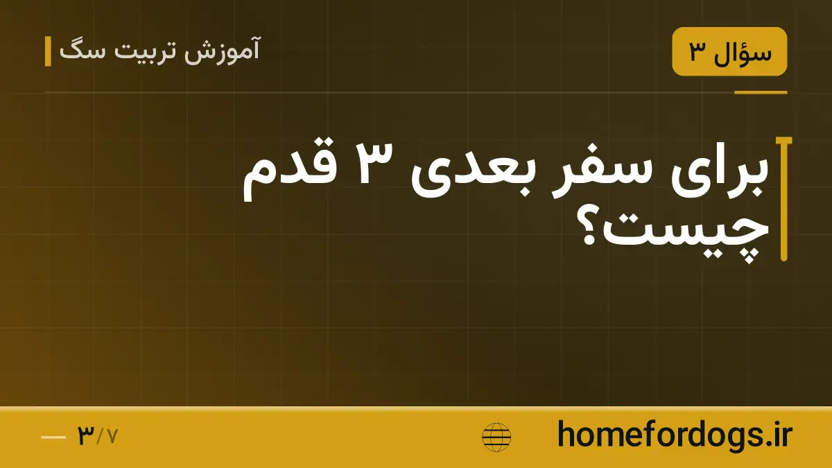 برای سفر بعدی ۳ قدم چیست؟