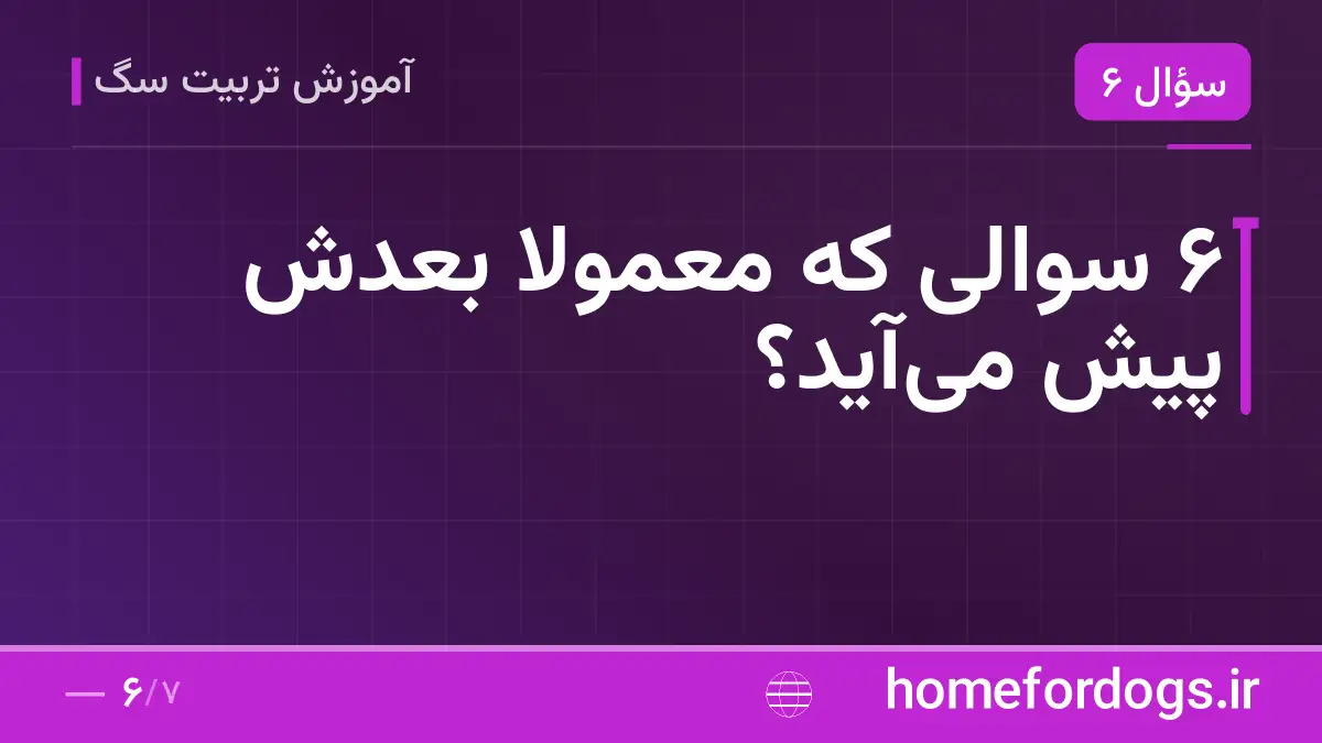 ۶ سوالی که معمولاً بعدش پیش میآید؟