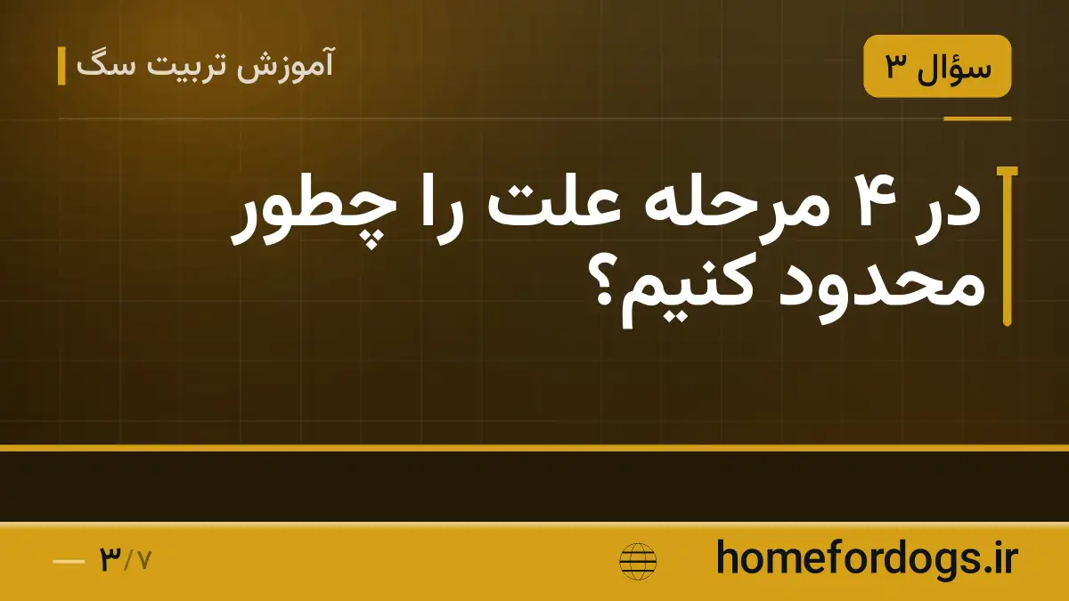 در ۴ مرحله علت را چطور محدود کنیم؟