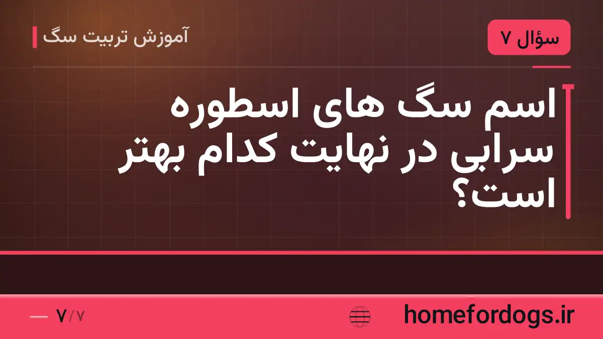 اسم سگ های اسطوره سرابی در نهایت کدام بهتر است؟