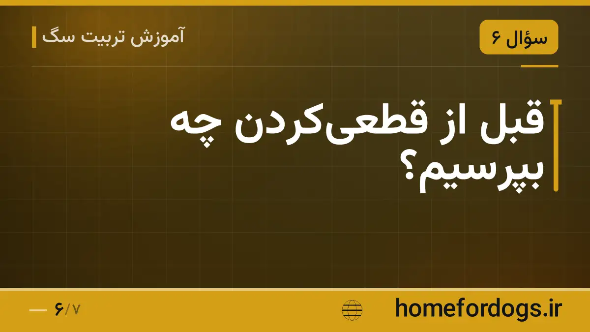 قبل از قطعی‌کردن چه بپرسیم؟