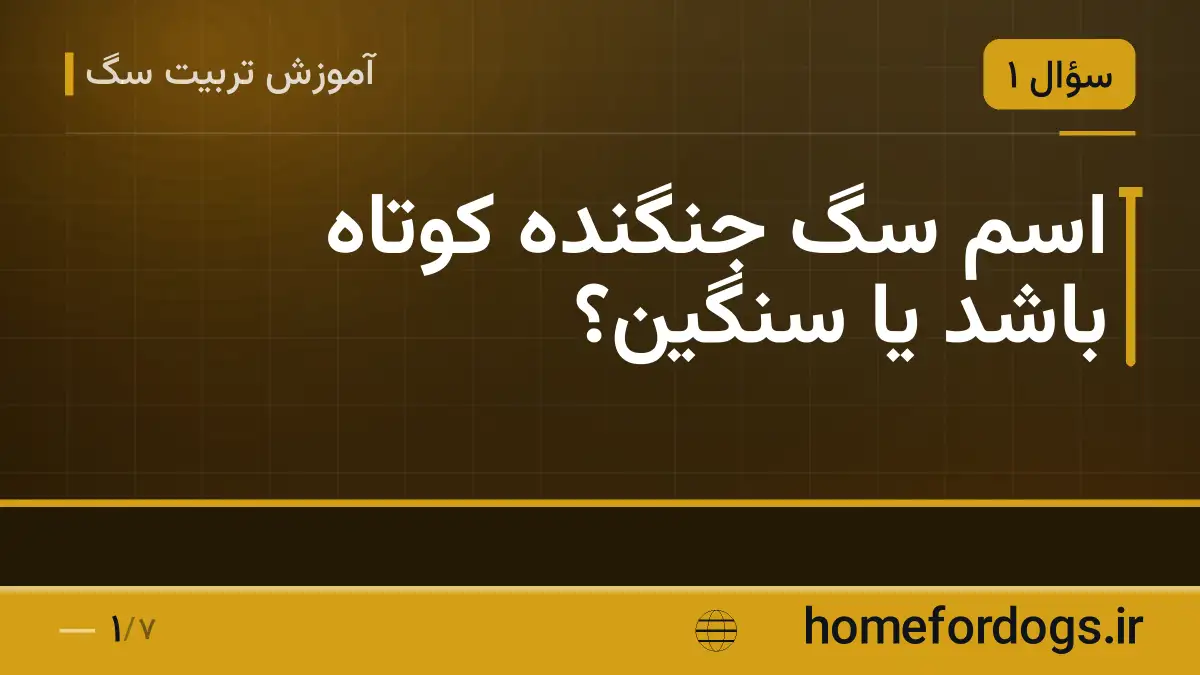 اسم سگ جنگنده کوتاه باشد یا سنگین؟