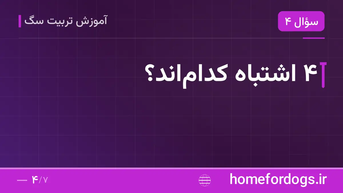 ۴ اشتباه کدام‌اند؟