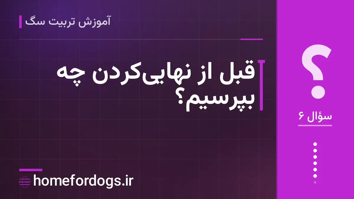 قبل از نهایی‌کردن چه بپرسیم؟