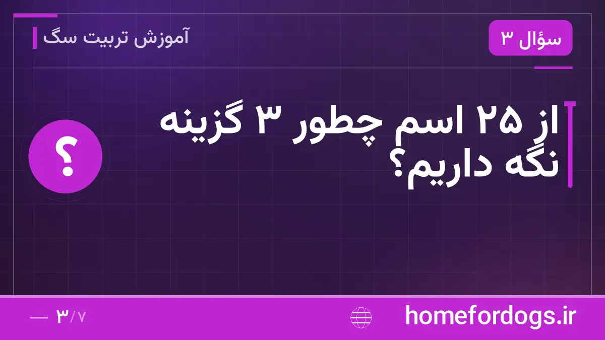 از ۲۵ اسم چطور ۳ گزینه نگه داریم؟