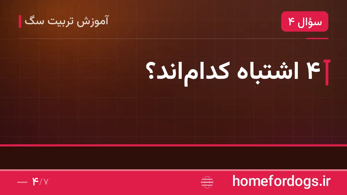 ۴ اشتباه کدام‌اند؟