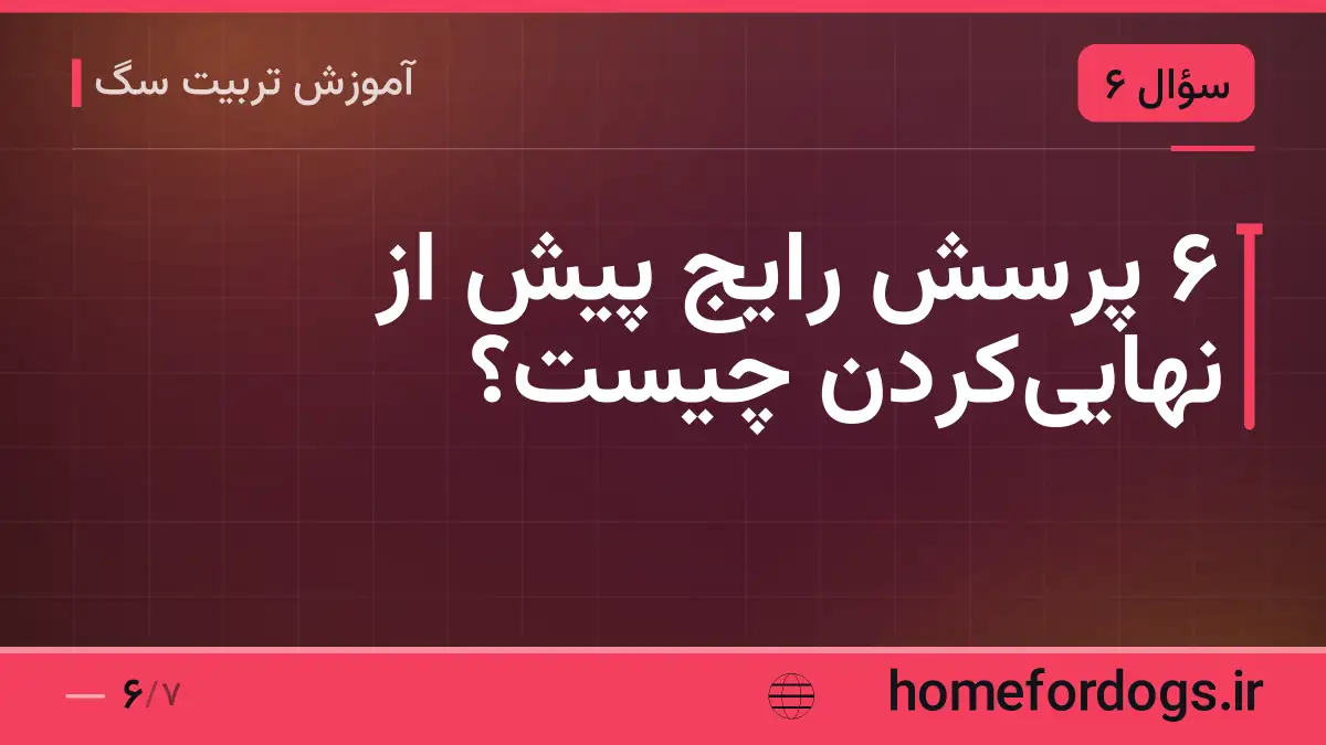 ۶ پرسش رایج پیش از نهایی‌کردن چیست؟