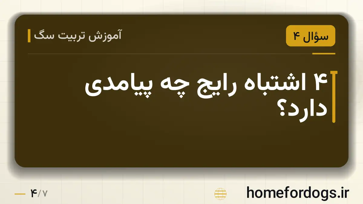 ۴ اشتباه رایج چه پیامدی دارد؟