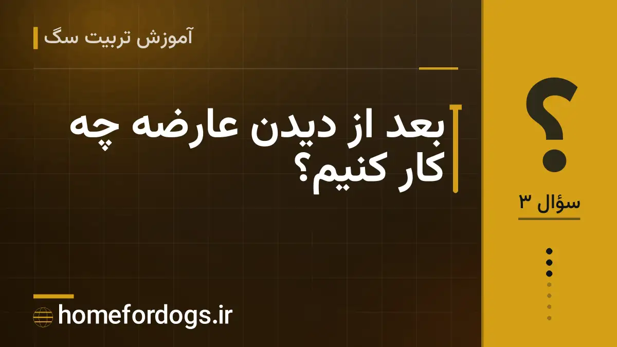 بعد از دیدن عارضه چه کار کنیم؟
