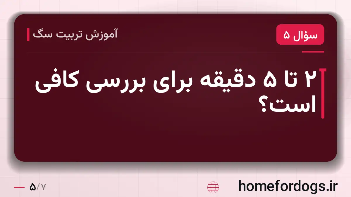 ۲ تا ۵ دقیقه برای بررسی کافی است؟