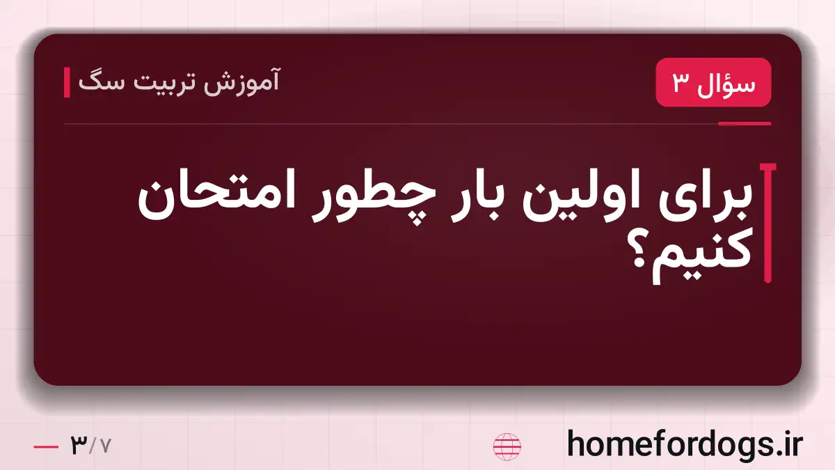 برای اولین بار چطور امتحان کنیم؟