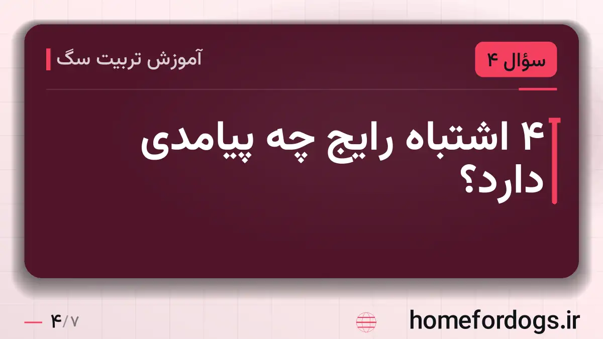 ۴ اشتباه رایج چه پیامدی دارد؟