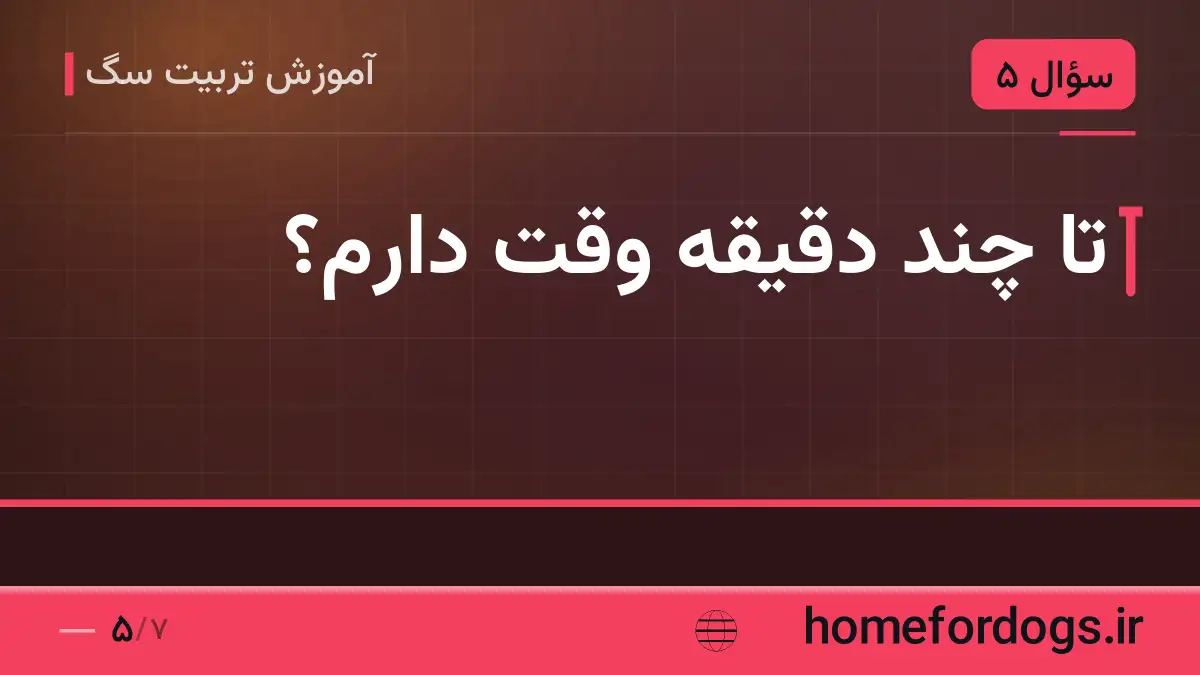 تا چند دقیقه وقت دارم؟