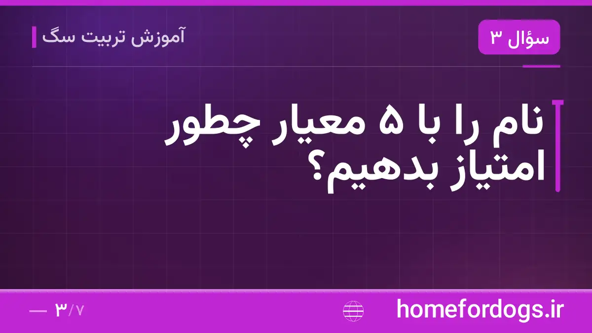 نام را با ۵ معیار چطور امتیاز بدهیم؟