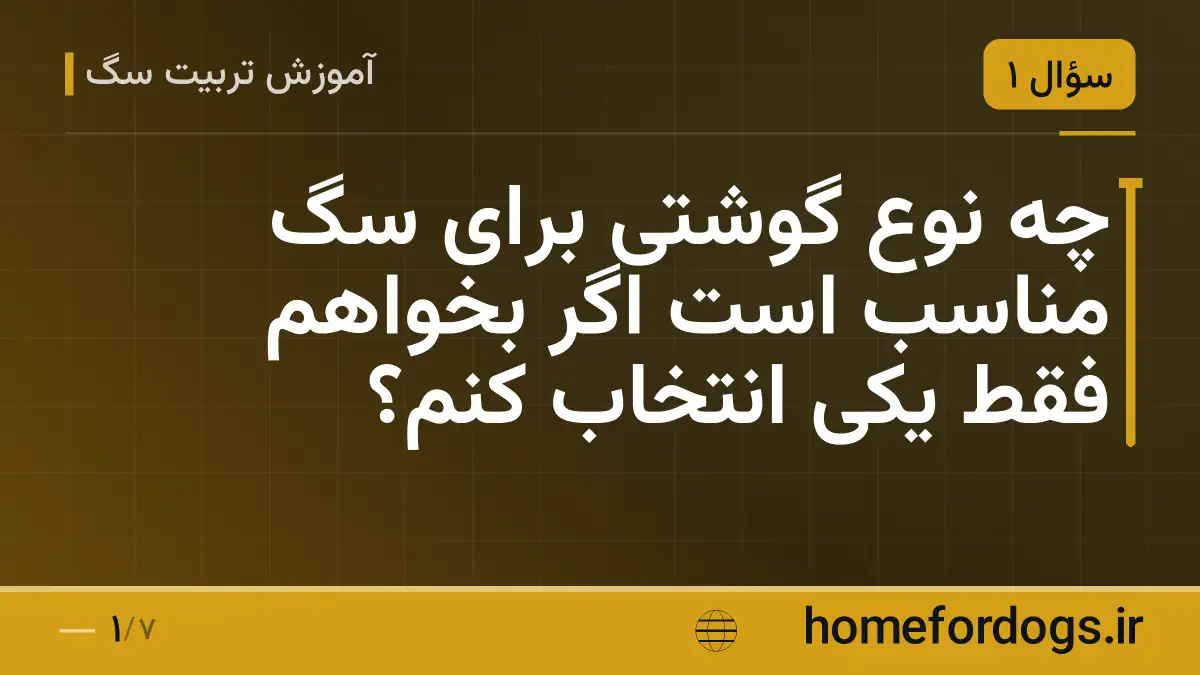 چه نوع گوشتی برای سگ مناسب است اگر بخواهم فقط یکی انتخاب کنم؟