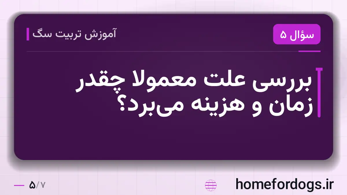 بررسی علت معمولاً چقدر زمان و هزینه میبرد؟