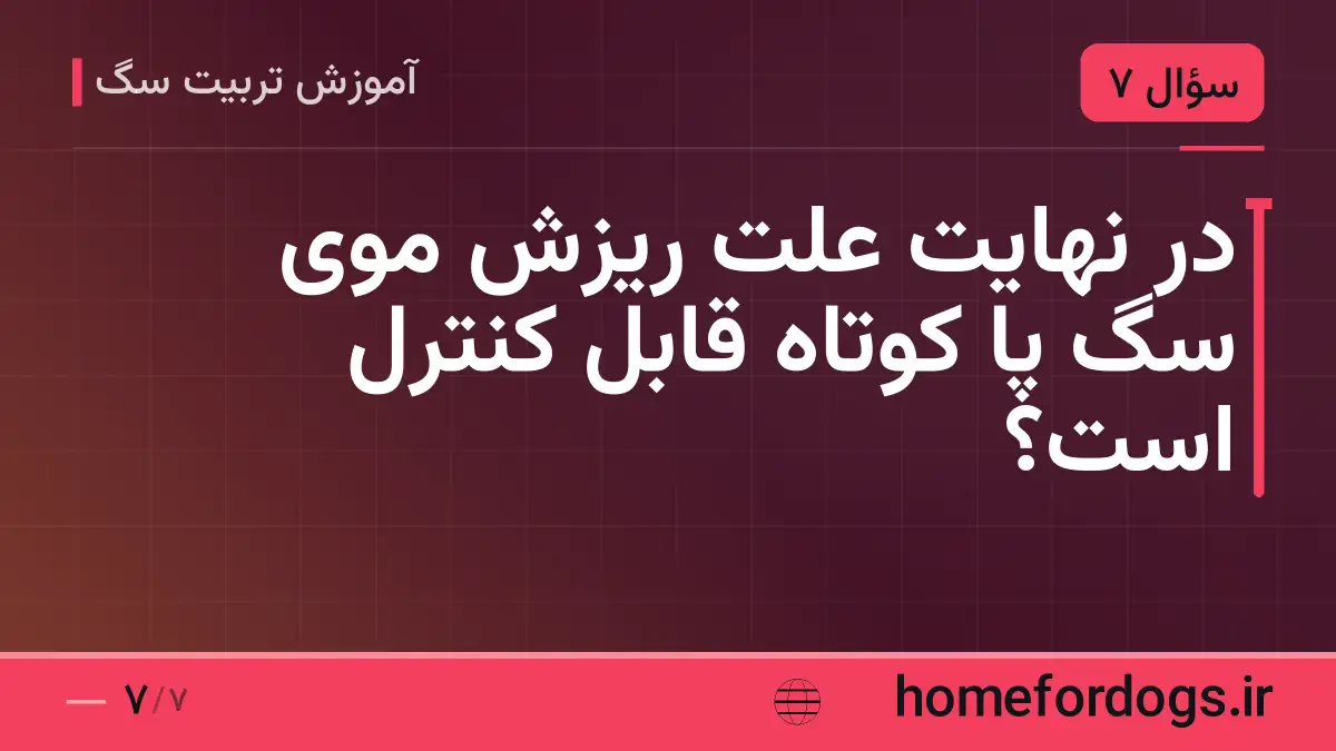 در نهایت علت ریزش موی سگ پا کوتاه قابل کنترل است؟