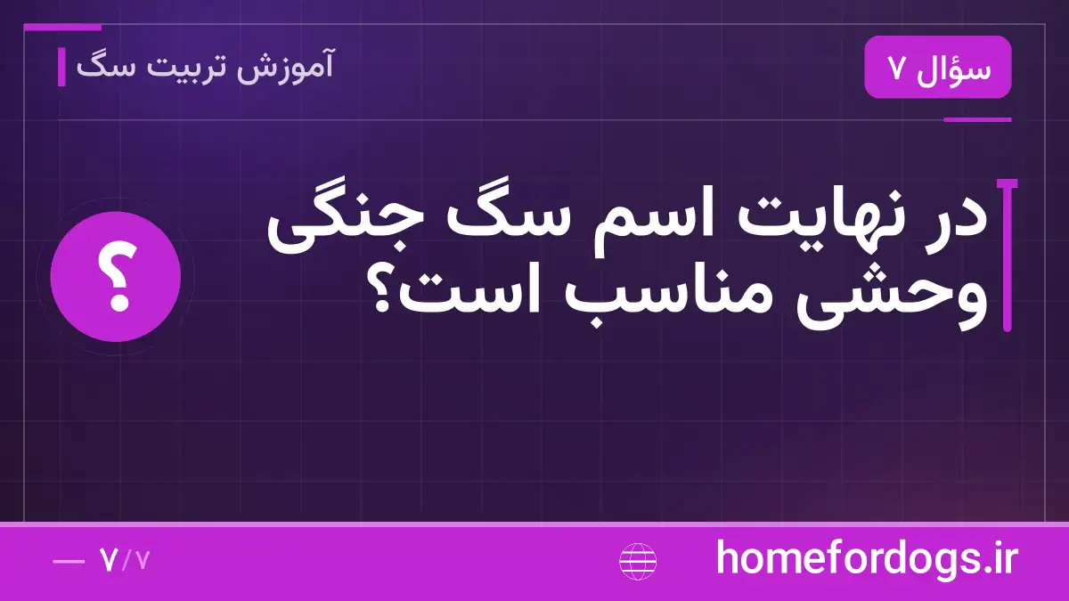 در نهایت اسم سگ جنگی وحشی مناسب است؟
