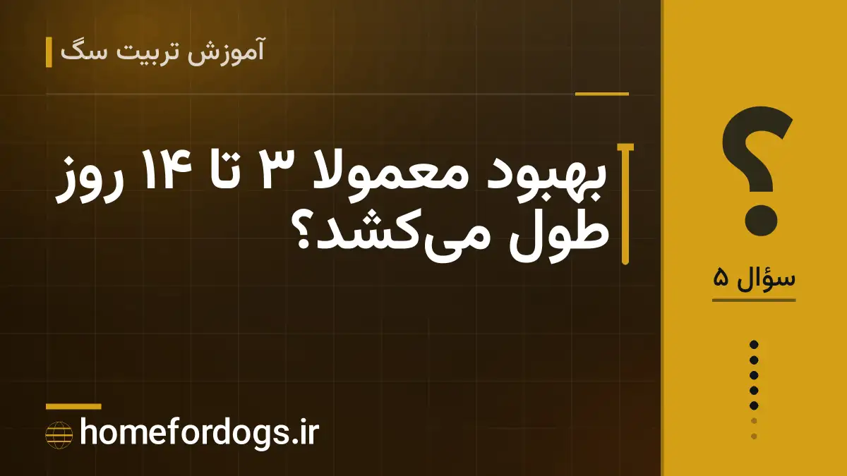 بهبود معمولاً ۳ تا ۱۴ روز طول می‌کشد؟