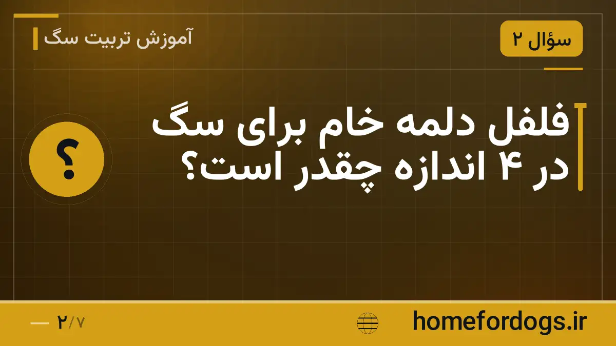 فلفل دلمه خام برای سگ در ۴ اندازه چقدر است؟