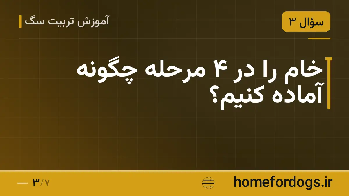 خام را در ۴ مرحله چگونه آماده کنیم؟