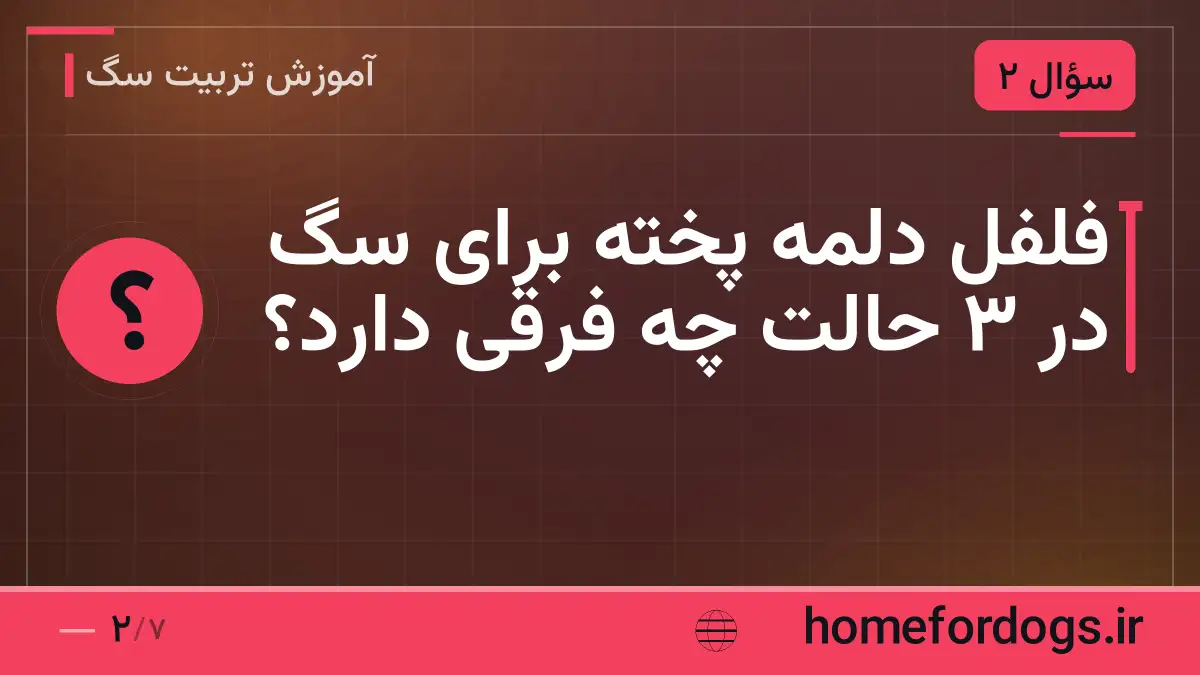 فلفل دلمه پخته برای سگ در ۳ حالت چه فرقی دارد؟