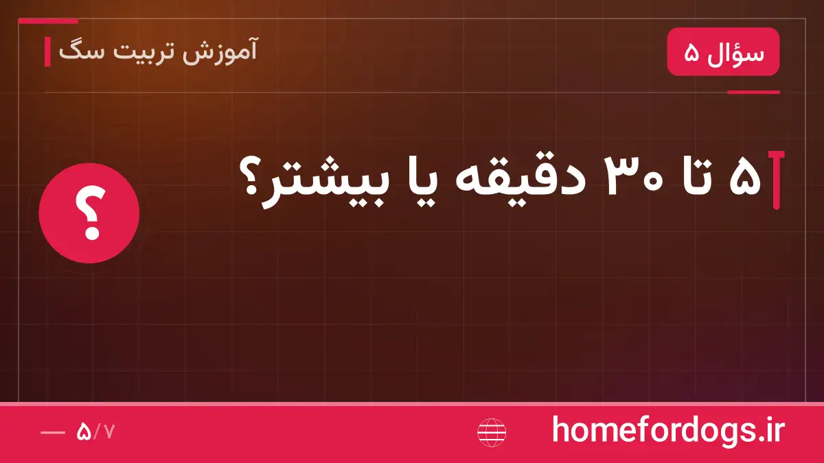 ۵ تا ۳۰ دقیقه یا بیشتر؟