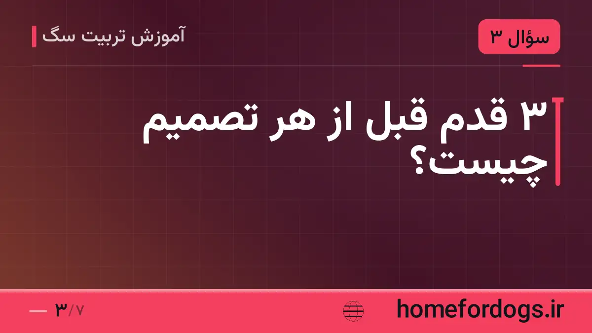 ۳ قدم قبل از هر تصمیم چیست؟