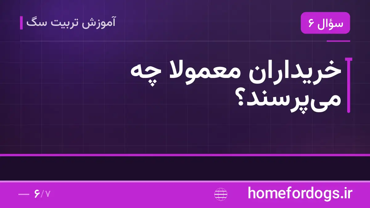 خریداران معمولاً چه می‌پرسند؟