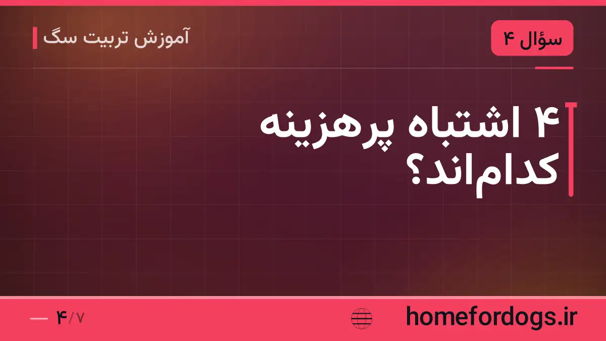 ۴ اشتباه پرهزینه کدام‌اند؟