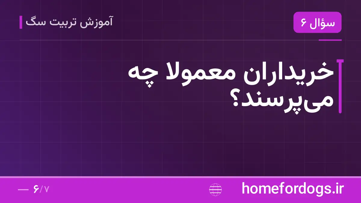 خریداران معمولاً چه می‌پرسند؟