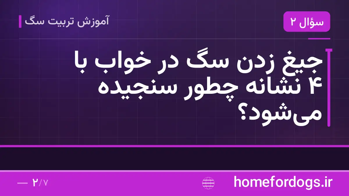جیغ زدن سگ در خواب با ۴ نشانه چطور سنجیده می‌شود؟