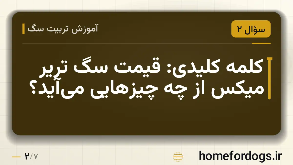 کلمهٔ کلیدی: قیمت سگ تریر میکس از چه چیزهایی میآید؟
