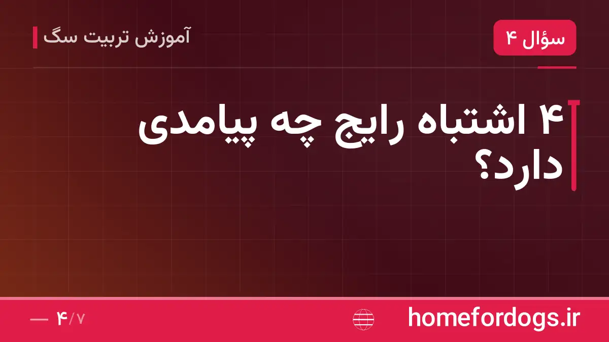 ۴ اشتباه رایج چه پیامدی دارد؟