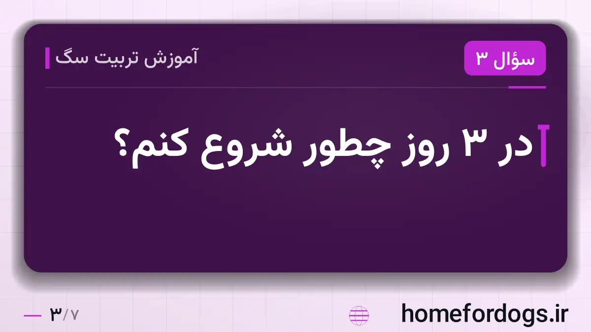 در ۳ روز چطور شروع کنم؟