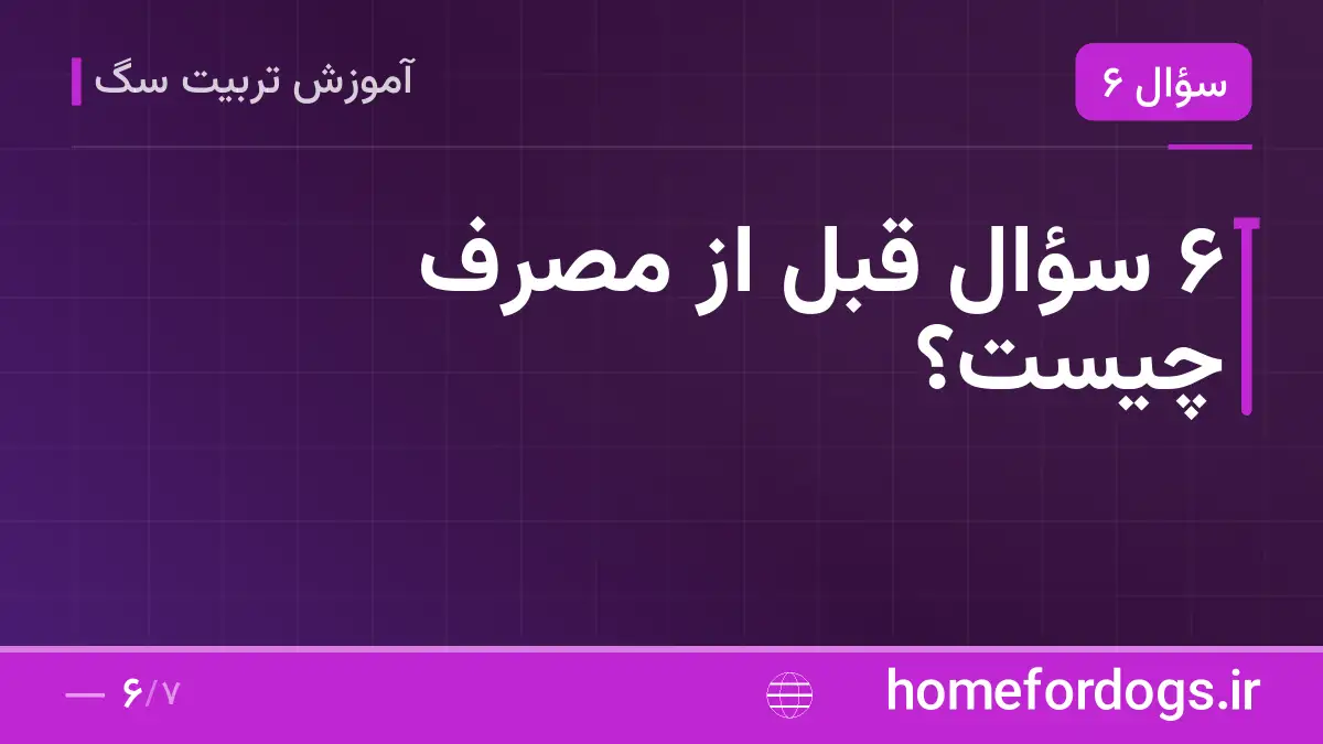 ۶ سؤال قبل از مصرف چیست؟