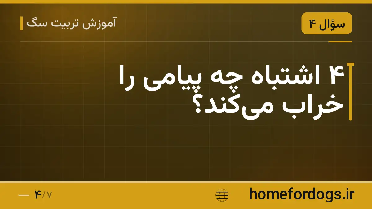 ۴ اشتباه چه پیامی را خراب می‌کند؟