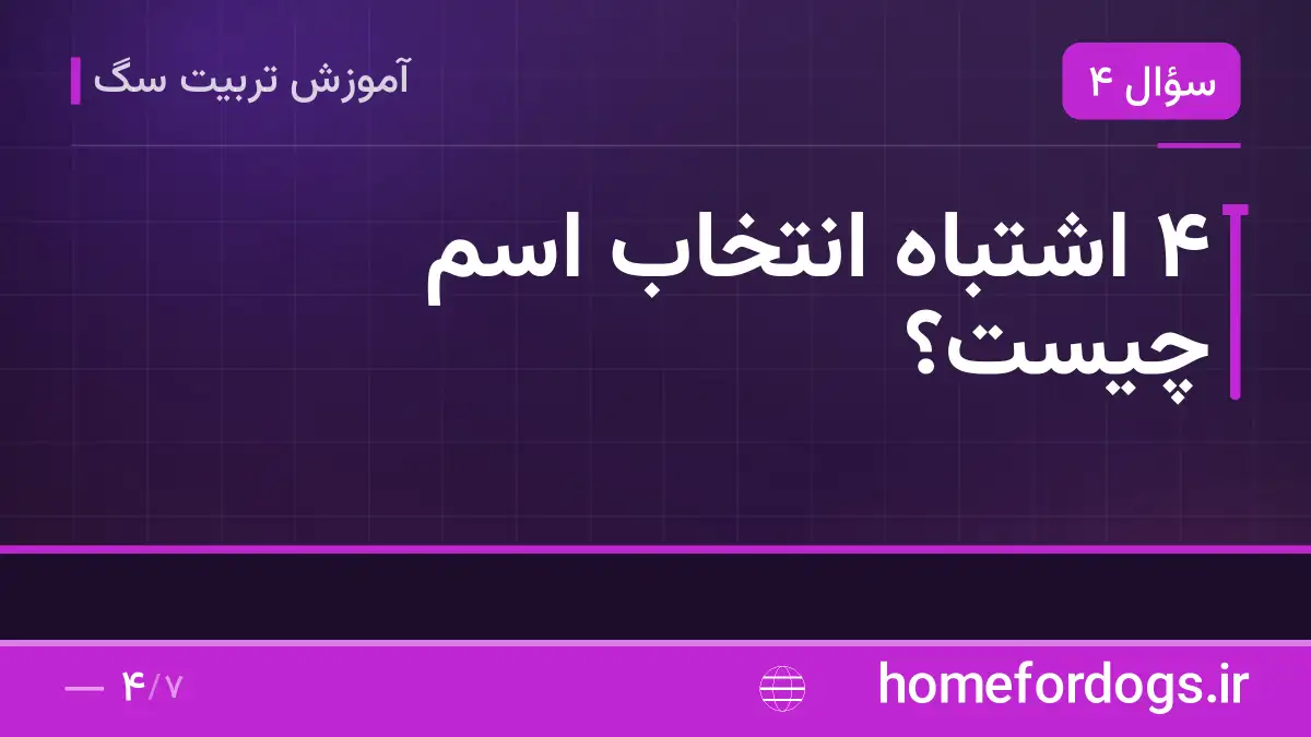 ۴ اشتباه انتخاب اسم چیست؟