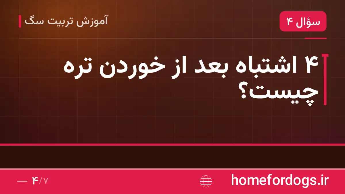 ۴ اشتباه بعد از خوردن تره چیست؟