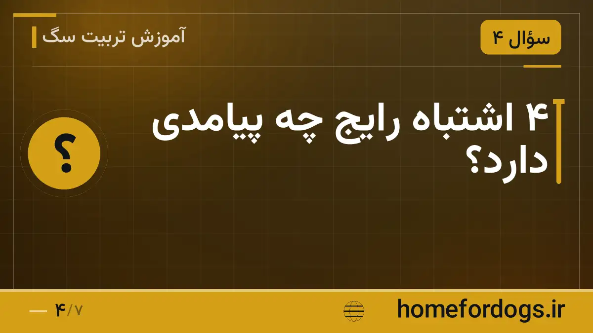 ۴ اشتباه رایج چه پیامدی دارد؟