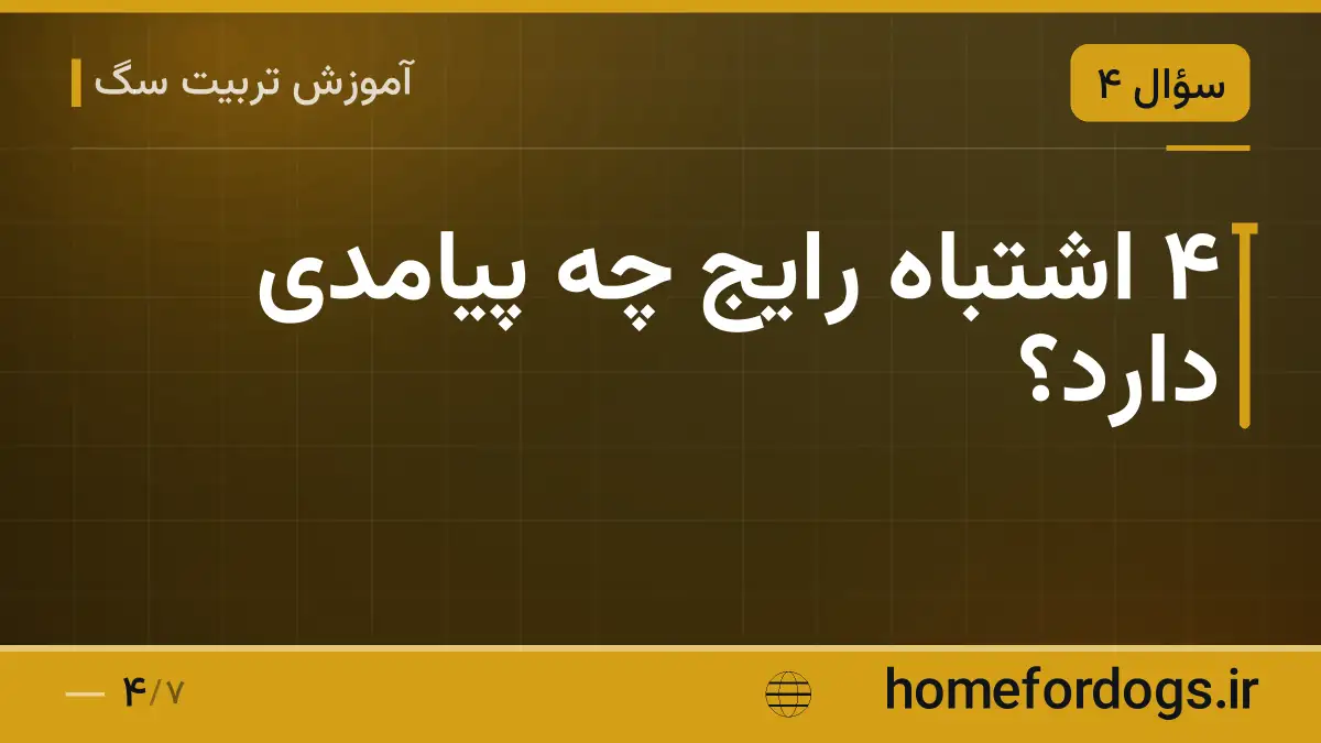 ۴ اشتباه رایج چه پیامدی دارد؟