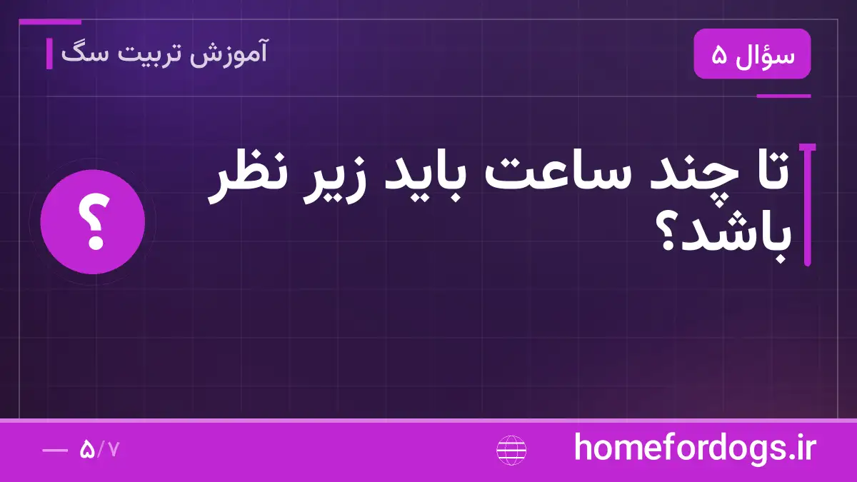 تا چند ساعت باید زیر نظر باشد؟