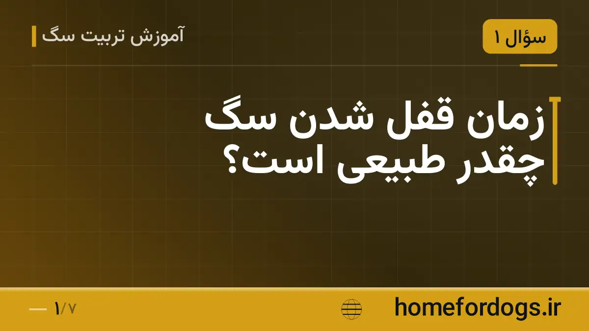 زمان قفل شدن سگ چقدر طبیعی است؟