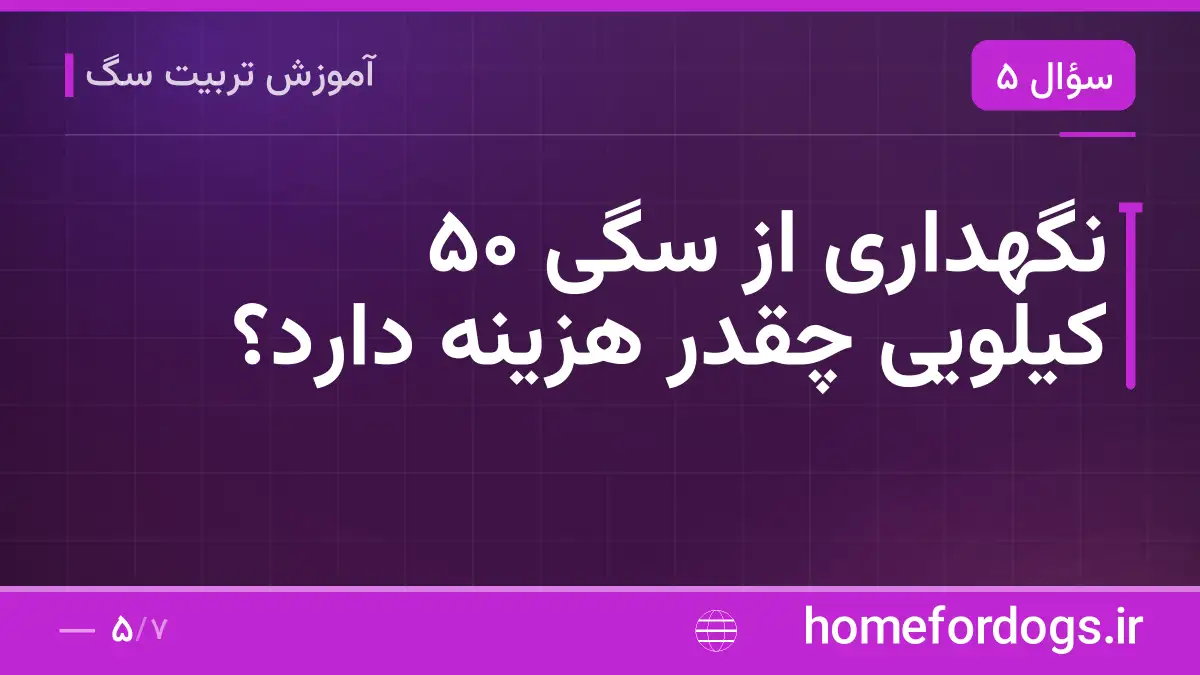 نگهداری از سگی ۵۰ کیلویی چقدر هزینه دارد؟
