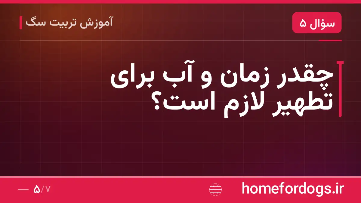 چقدر زمان و آب برای تطهیر لازم است؟