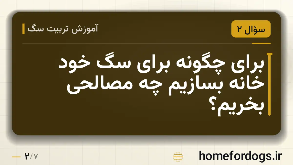 برای چگونه برای سگ خود خانه بسازیم چه مصالحی بخریم؟