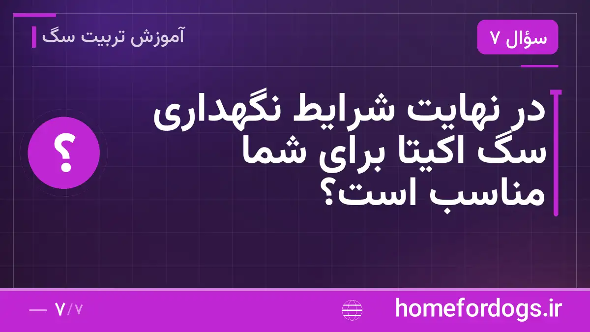 در نهایت شرایط نگهداری سگ اکیتا برای شما مناسب است؟