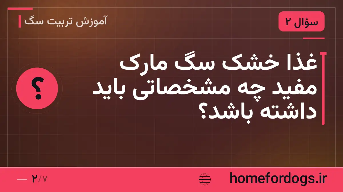 غذا خشک سگ مارک مفید چه مشخصاتی باید داشته باشد؟